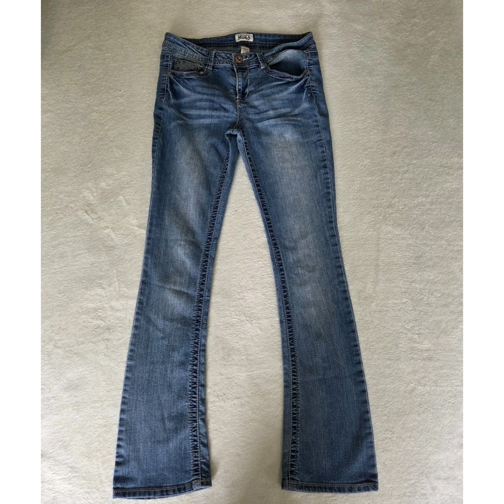 VINTAGE Mudd Jeans Junior 9 Blue Bootcut Flare Medium Wash Stretch Low Rise Y2K